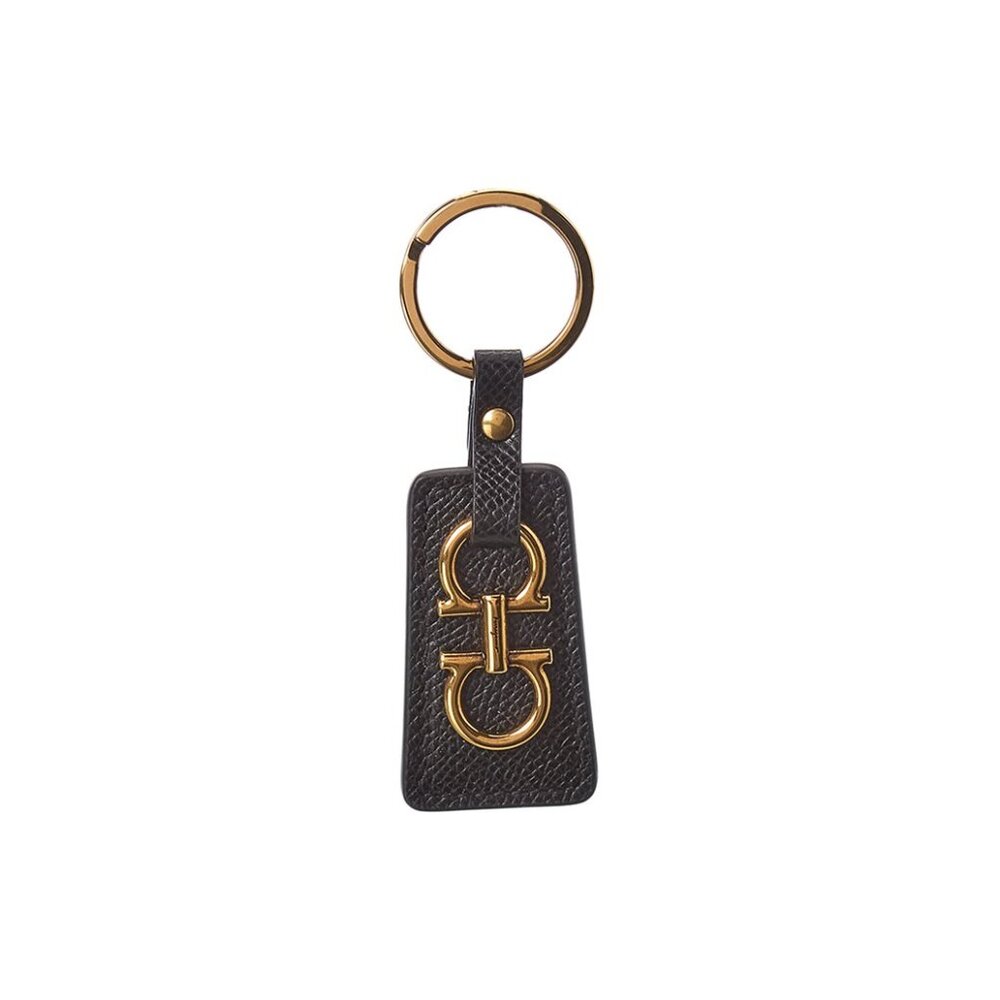 NIB Ferrragamo Gancini Leather Key Chain